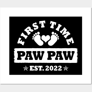 First Time Paw Paw Est 2022 Funny Father's Day Gift Posters and Art